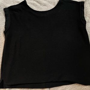 Black Sleeveless dress shirt